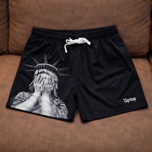 & Other Stories Black Graphic Shorts